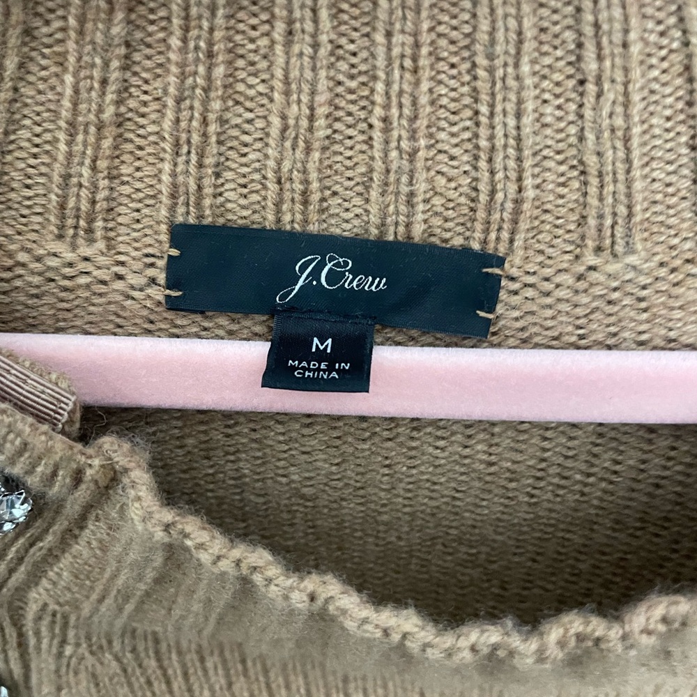 J. Crew Tan Crew Neck Sweater Soft Knit - Picture 5 of 6